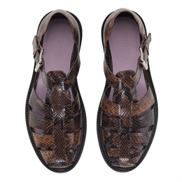 VINNY'S FISHERMAN SANDAL BRWON PYTHON